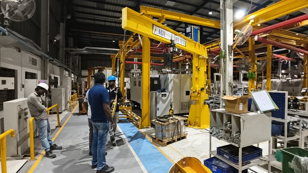 adrtek india- Professionally installed industrial jib crane setup in Bangalore region